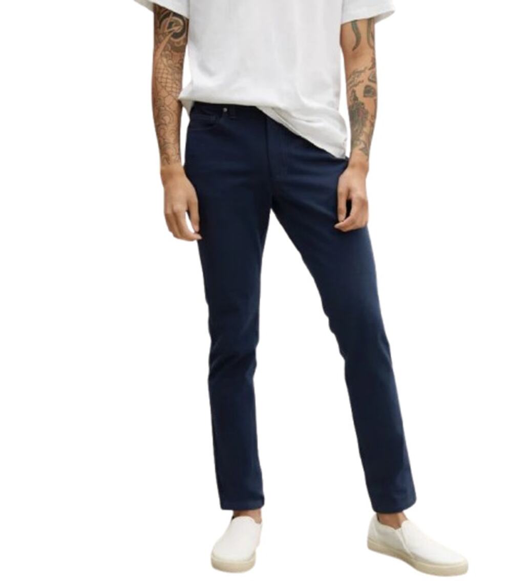 EVERLANE Mens The Performance 5-Pocket Pants 29x30 Navy Blue Stretch Chinos NWT